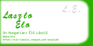 laszlo elo business card