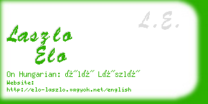 laszlo elo business card
